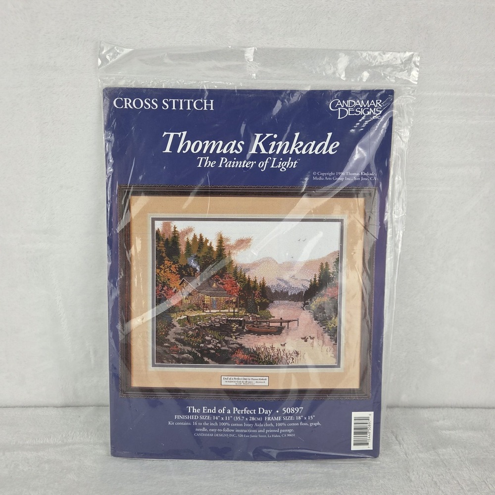 Thomas Kinkade Counted Cross Stitch By Candamar #50897 End of a Perfect Day NIB